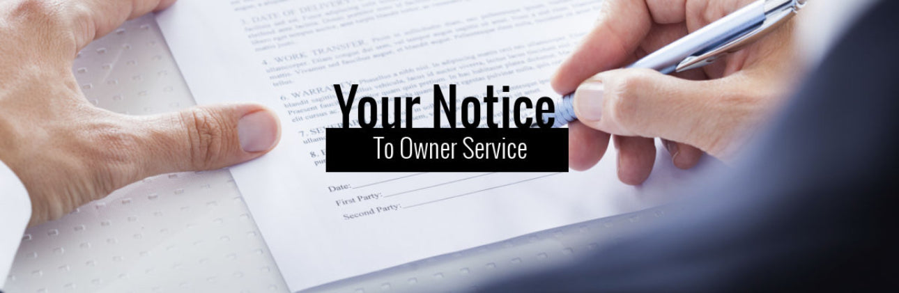 Notice To Owner Template